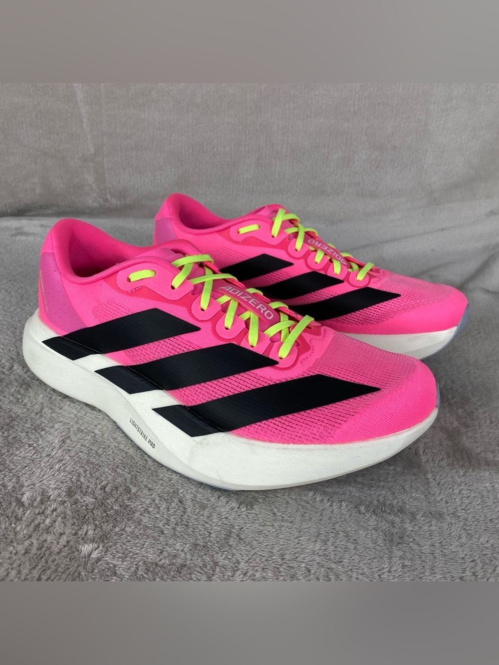 adidas Adizero EVO SL Pink Womens Size 9.5 Running Shoes Athletic JS4455 NEW
